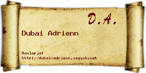 Dubai Adrienn névjegykártya