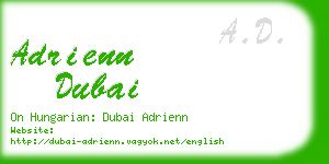 adrienn dubai business card